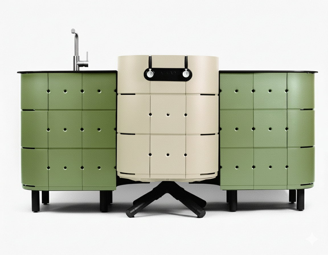 TRIO Kaki / Champagne / Kaki