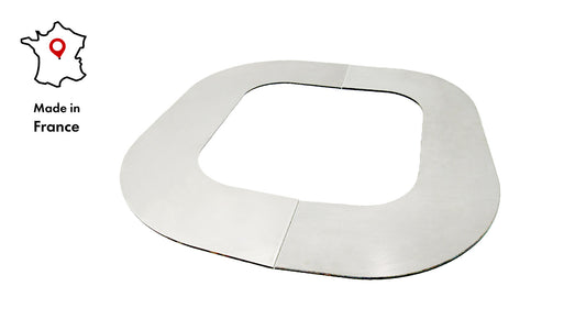 contour inox plancha pour brasero design sam avec symbole made in france