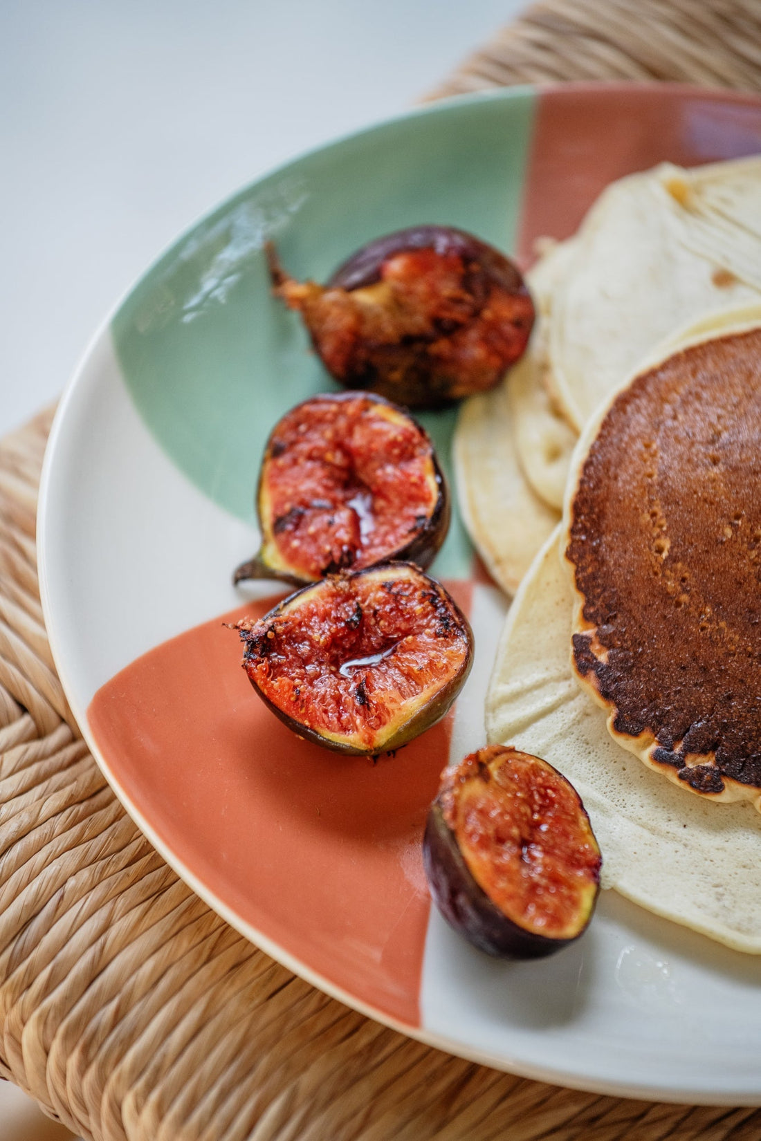 Pancakes et figues rôties à la plancha